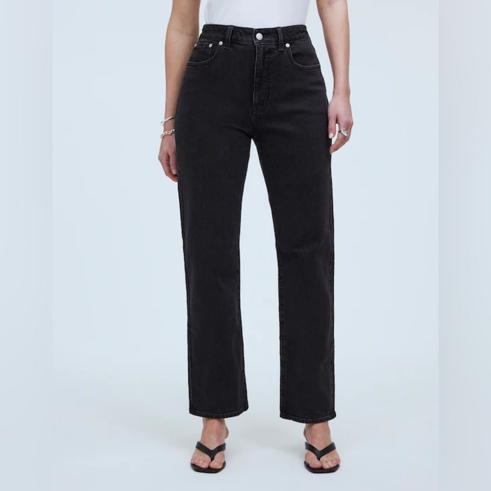 Madewell Curvy 90s Straight Jeans - Washed Black